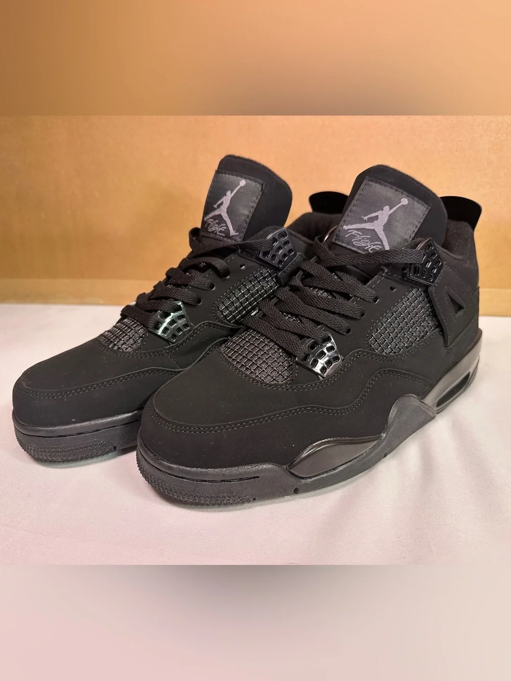 Jordan Black Black Cat Retro Sneakers - size 9.5 - Picture 1 of 3